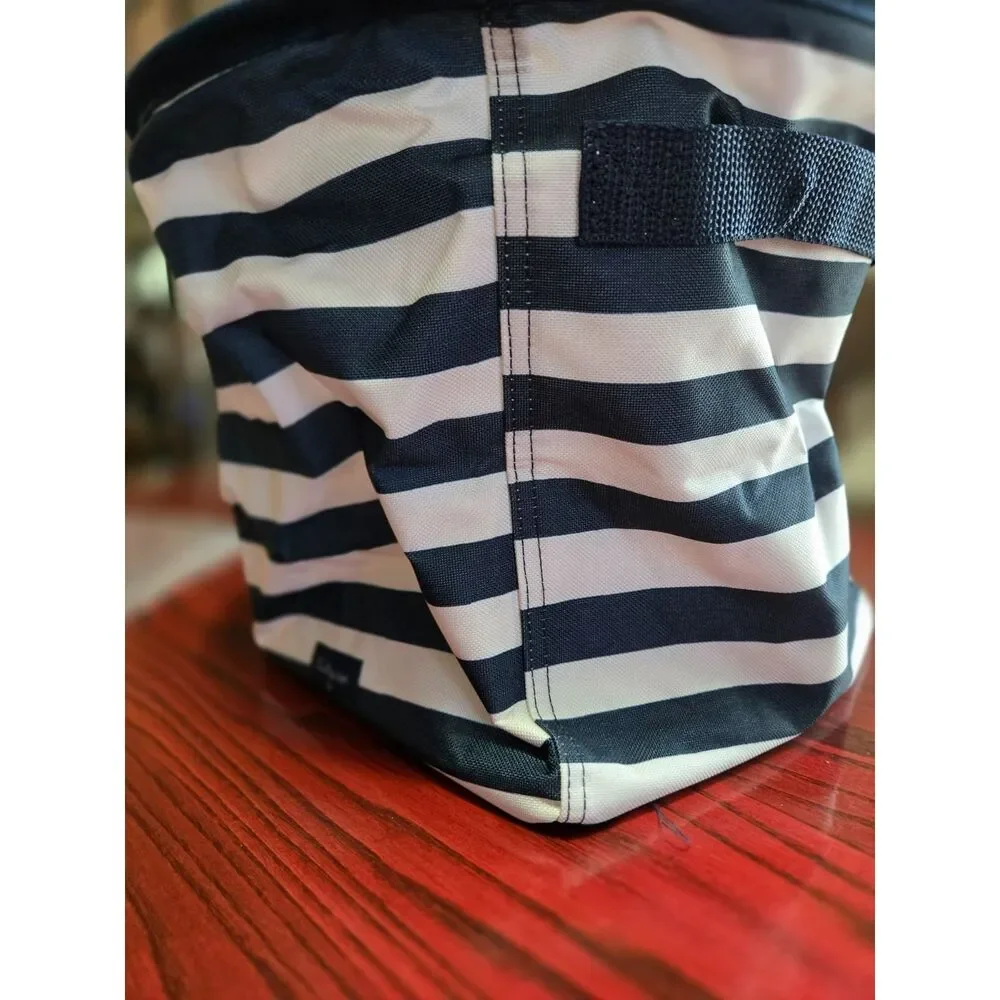 Thirty-One Mini Storage Bin – Navy Rugby Stripe – NEW